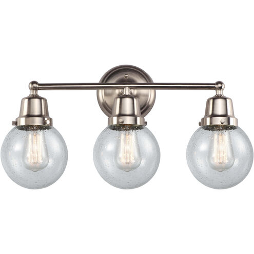 Aditi Beacon 3 Light 22 inch Brushed Satin Nickel Bath Vanity Light Wall Light, Aditi