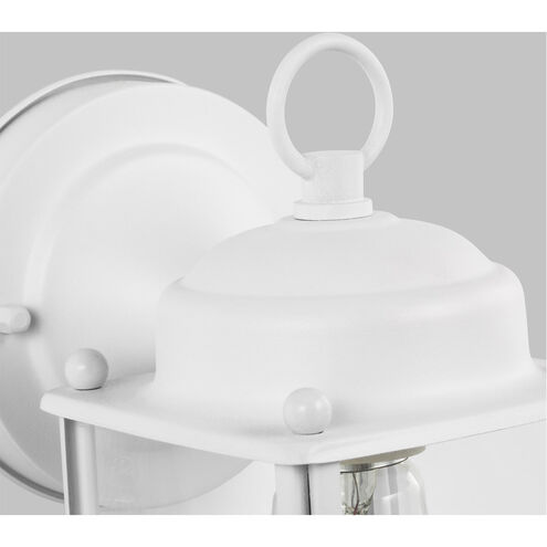 New Castle 1 Light 10.25 inch White Outdoor Wall Lantern, Large