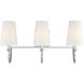 Cameron 3 Light 24 inch Polished Nickel Bathroom Vanity Light Wall Light, Essentials