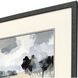 Dappled Stillness Blue and Black and Green and Gray Framed Art