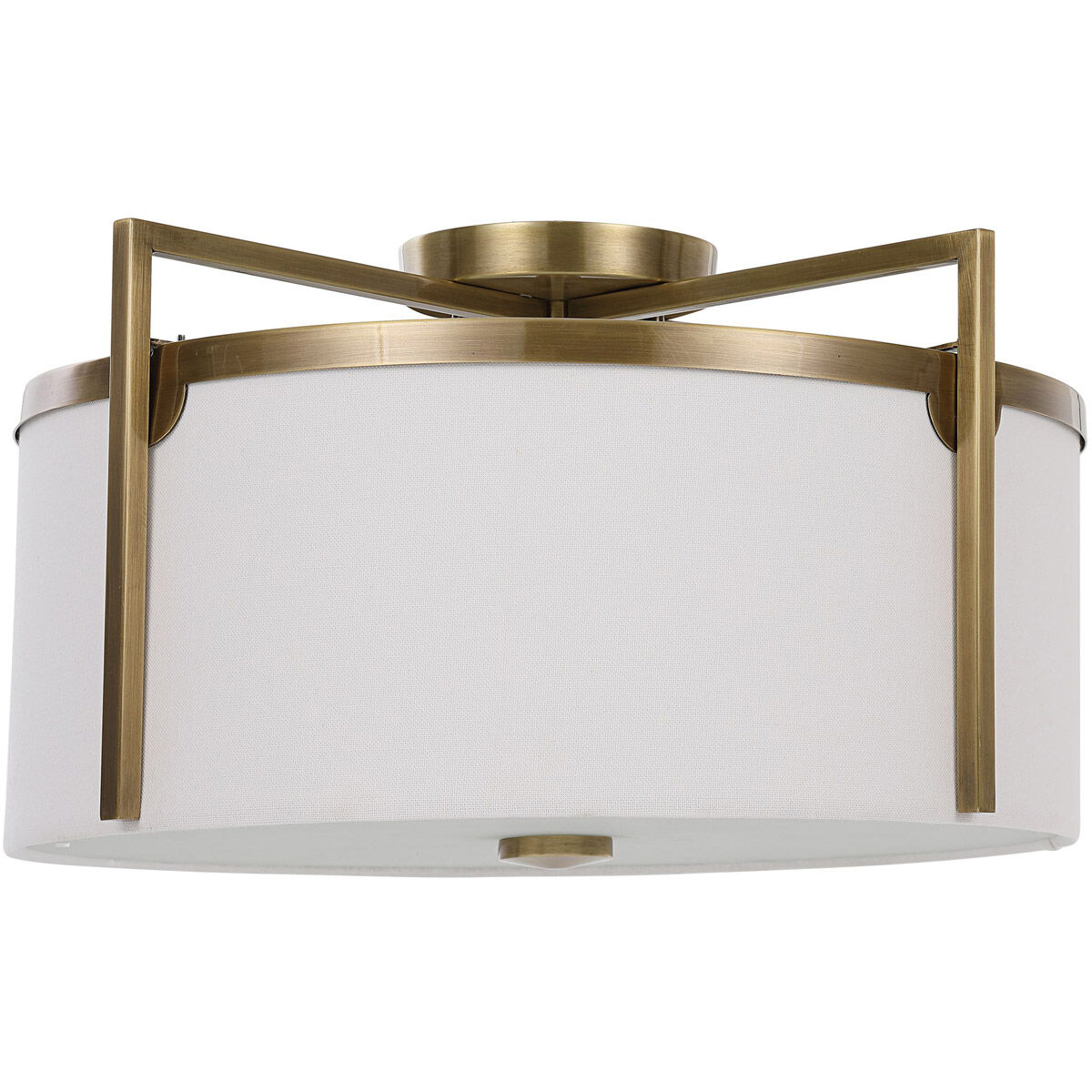 Colfax 3 Light 21 inch Antique Brass Semi Flush Mount Ceiling Light