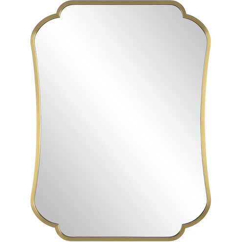 Athena 32 X 24 inch Brushed Brass Mirror