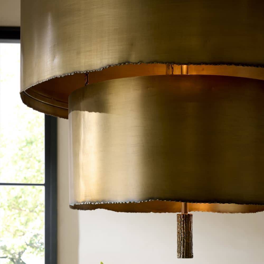 Leonardo 4 Light 28 inch Antique Brass Chandelier Ceiling Light