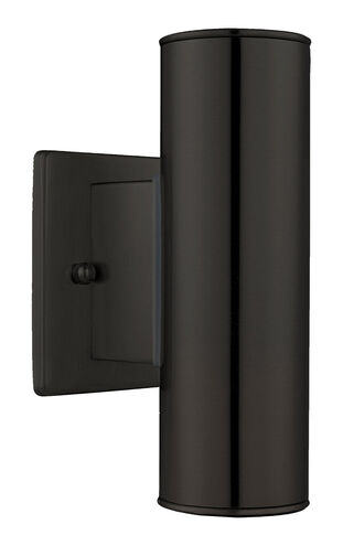 Riga 2 Light 8 inch Matte Black Outdoor Wall Light