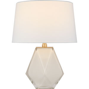 Chapman & Myers Gemma 16.5 inch 15 watt White Glass Table Lamp Portable Light, Small