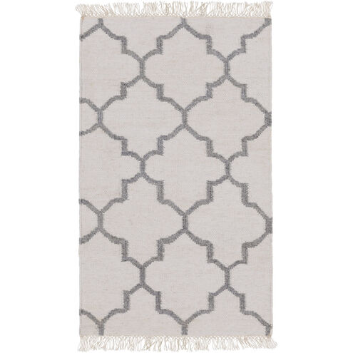 Isle 63 X 39 inch Neutral and Gray Area Rug, Viscose and Wool