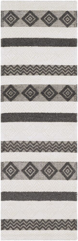 Hygge 96 X 30 inch Black Rug in 2.5 x 8, Runner