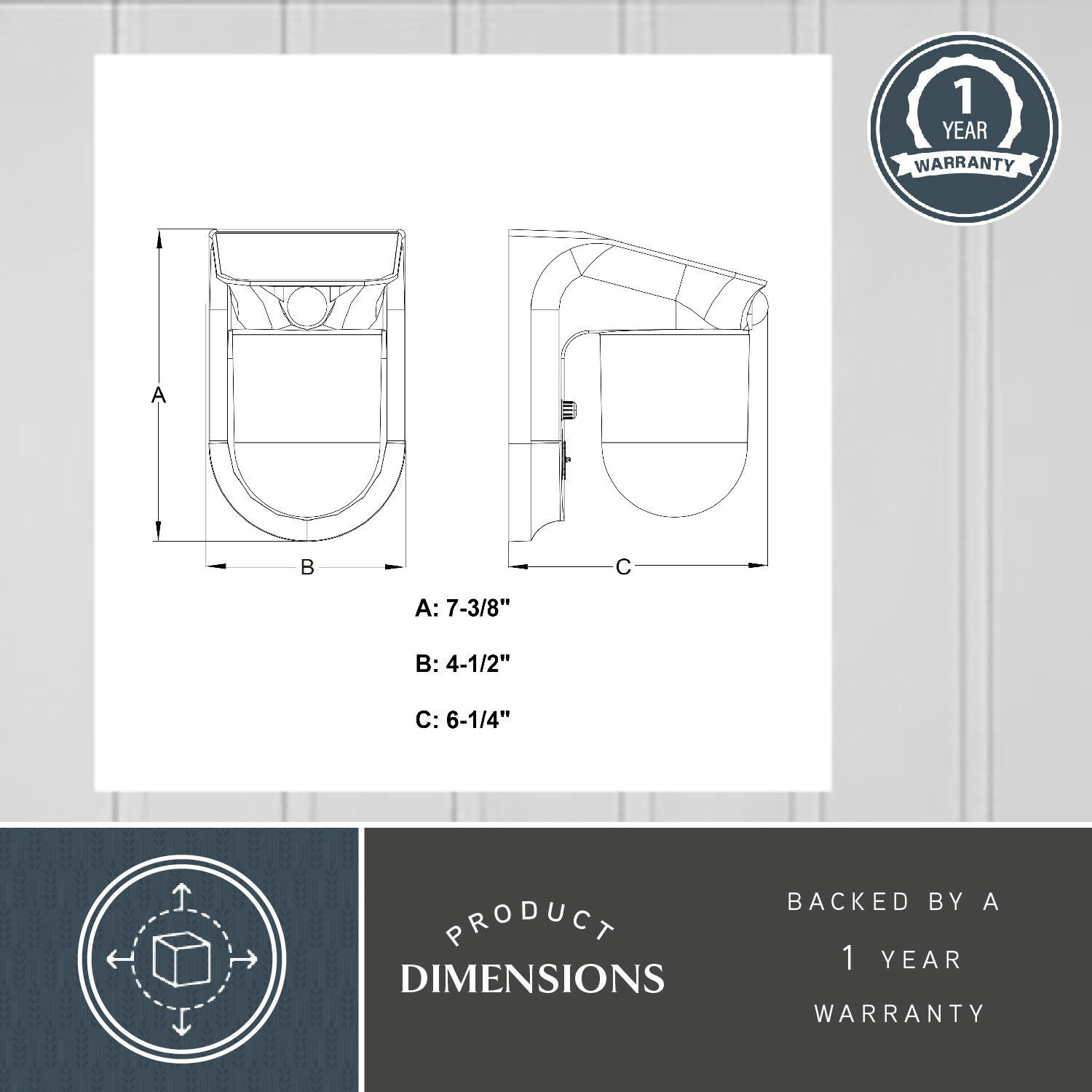 Outdoor Security Black Outdoor Motion Sensor