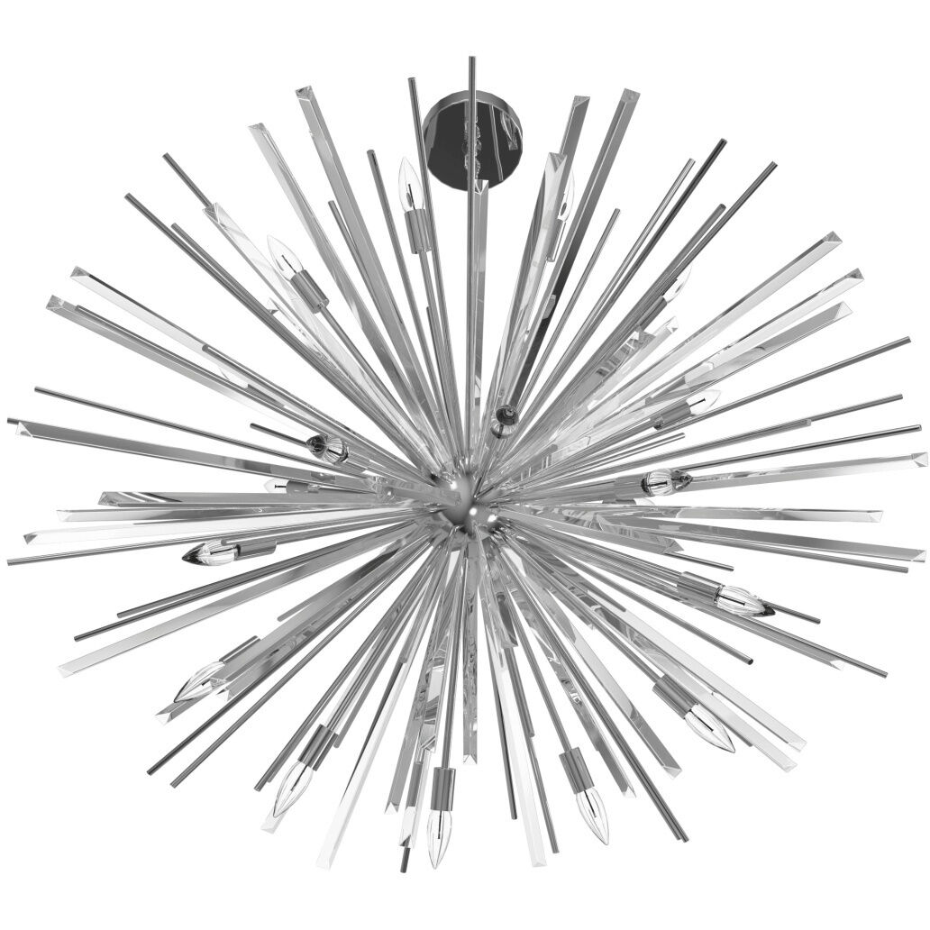 Palisades Ave. 18 Light 60 inch Chrome with Clear Glass Chandelier Ceiling Light