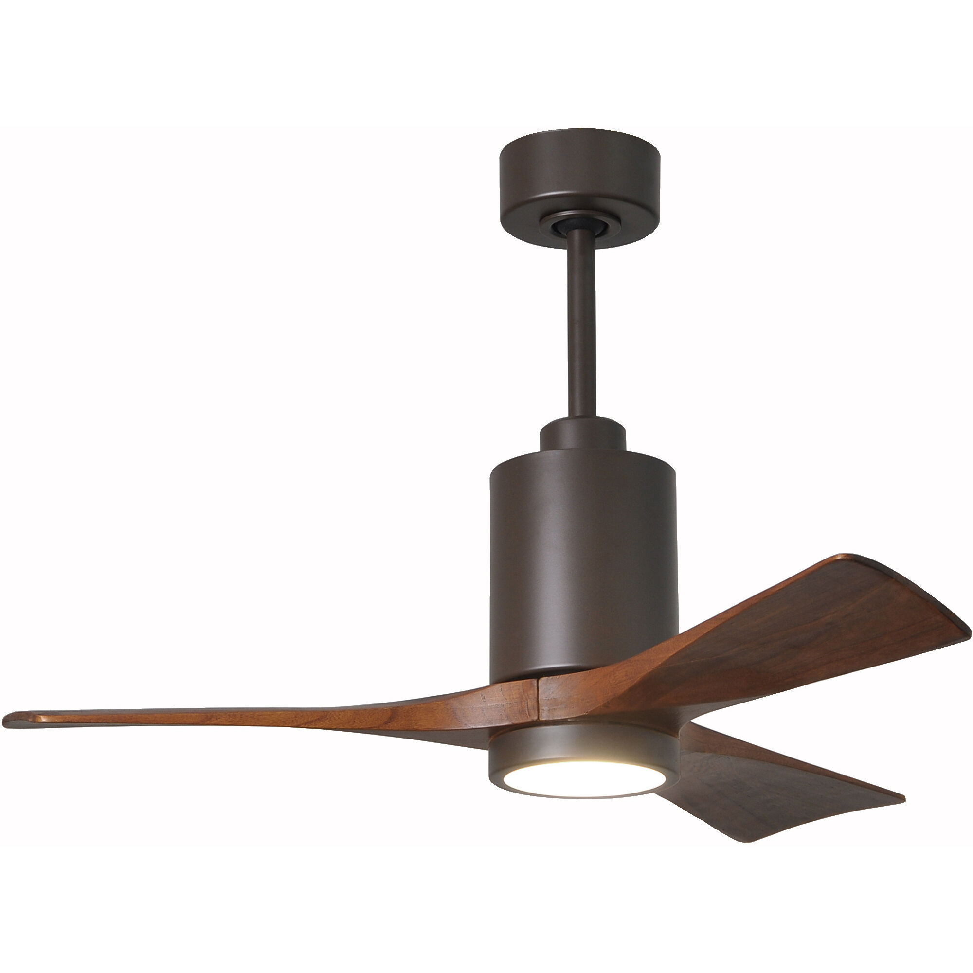 Atlas Patricia-3 42 inch Textured Bronze with Walnut Tone Blades Ceiling Fan, Atlas