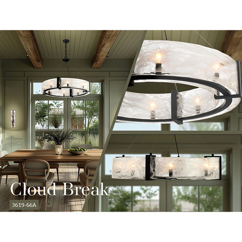 Cloud Break 8 Light 32.5 inch Coal Pendant Ceiling Light