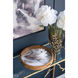 Round Cream/Brown Tray