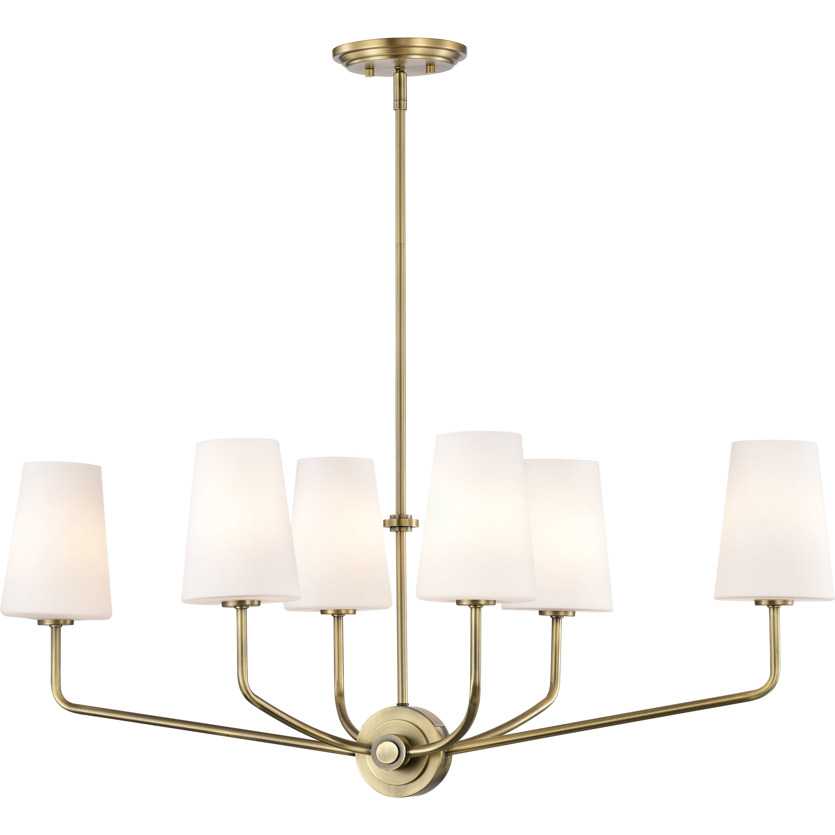 Cordello 18 inch Vintage Brass Island Pendant Ceiling Light