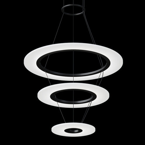 Arctic Rings LED 31 inch Satin Black Ring Pendant Ceiling Light