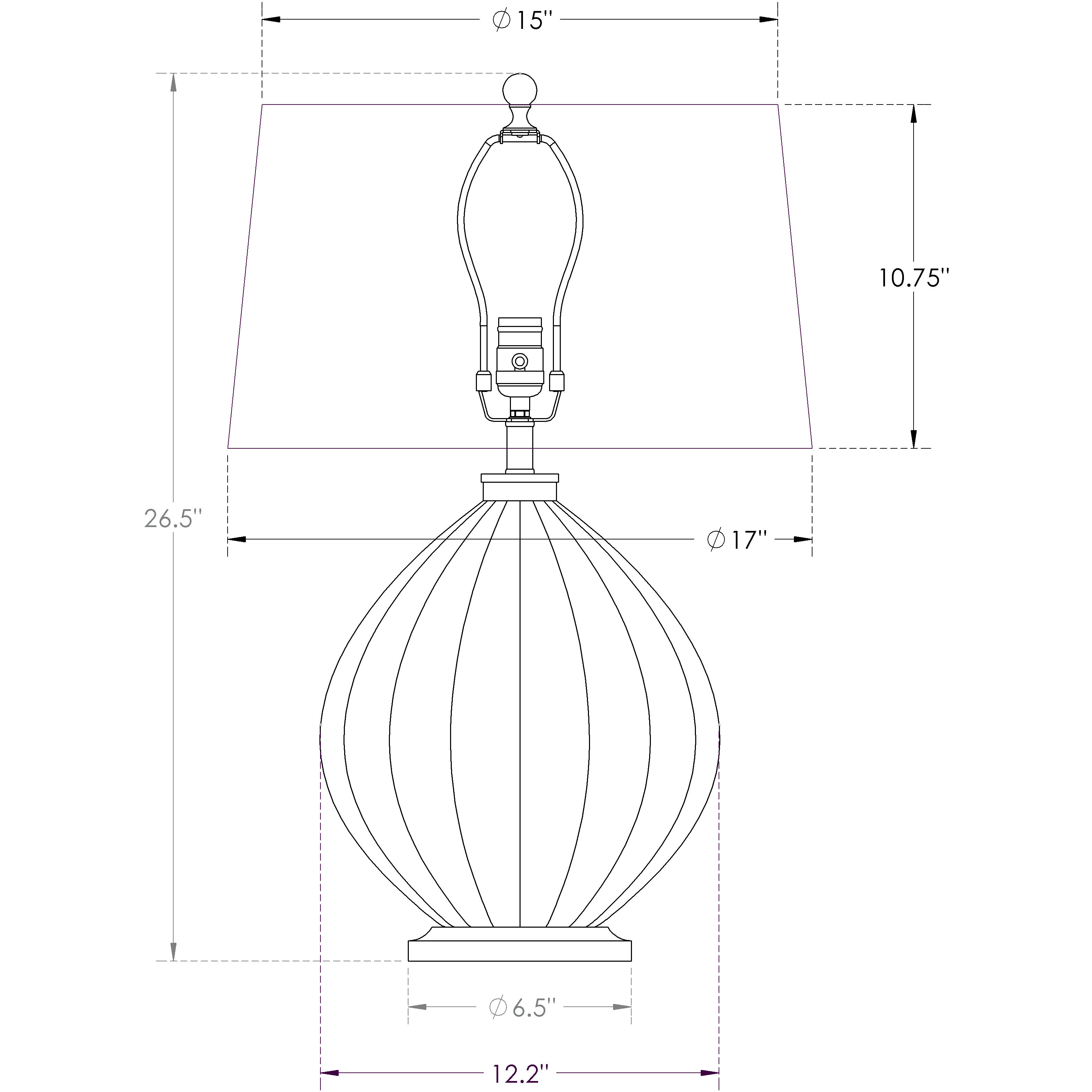 Margaux 26.5 inch 150.00 watt Grey-Blue Table Lamp Portable Light