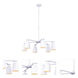 Gabardine 6 Light 28 inch Matte White Chandelier Ceiling Light