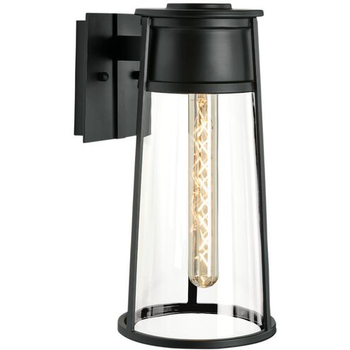 Cone 1 Light 19.75 inch Satin Brass with Clear Outdoor Post Light