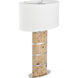 Cahill 28 inch 9 watt Natural Burl with Polished Nickel Table Lamp Portable Light