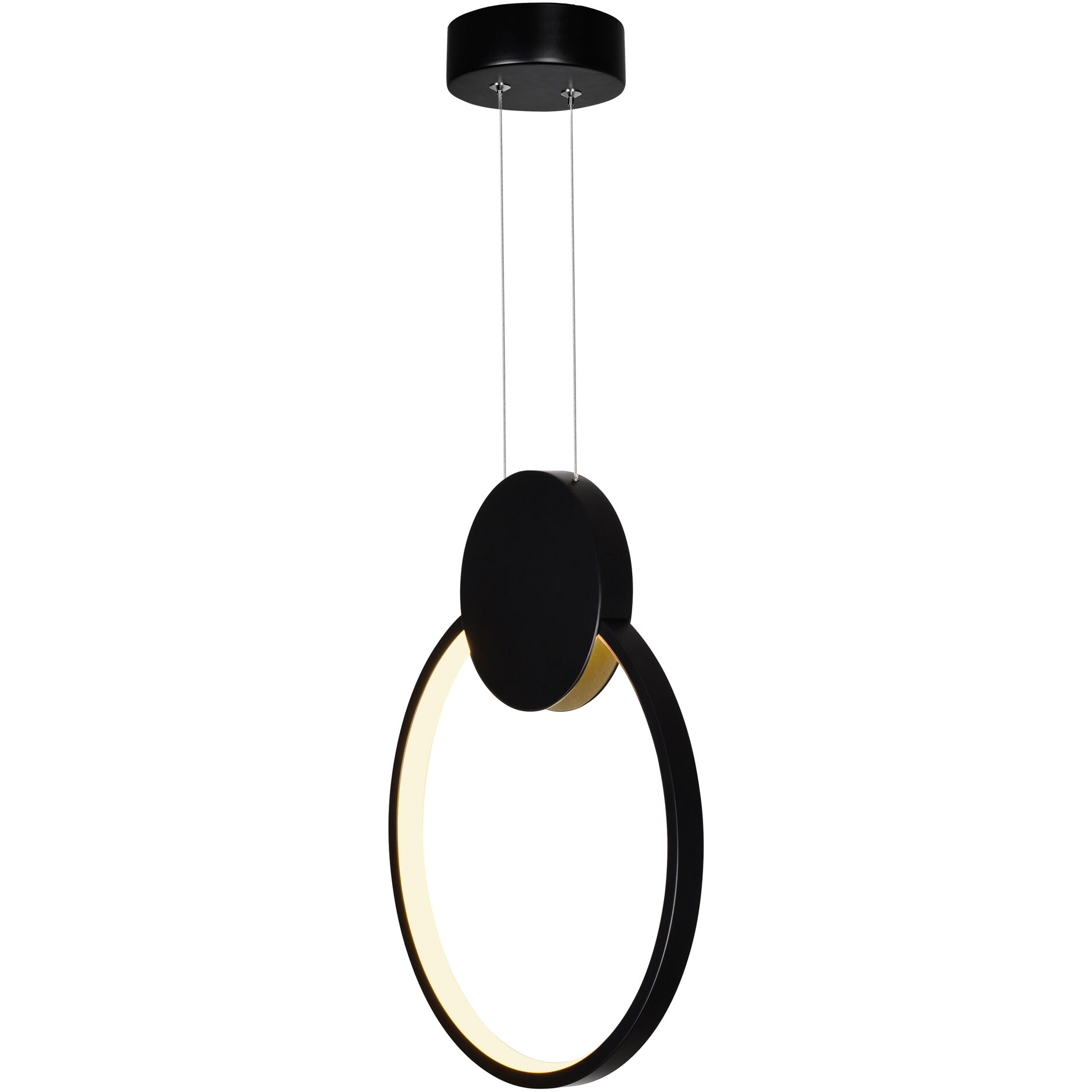 Pulley LED 12 inch Black Mini Pendant Ceiling Light