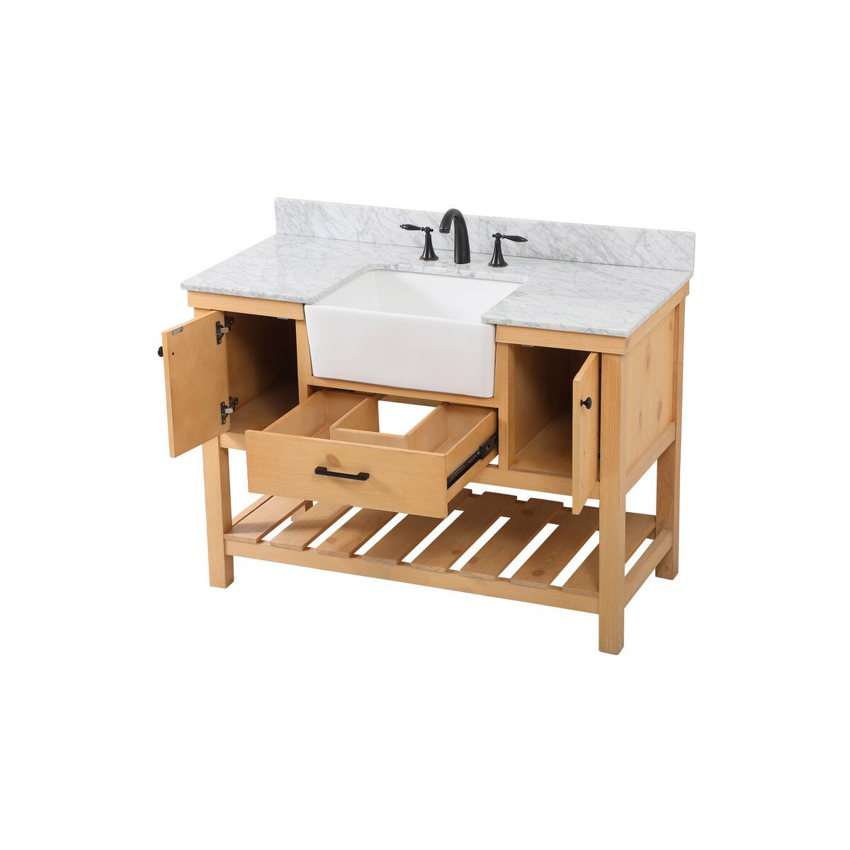 Clement 48 X 22 X 34 inch Natural Wood Bathroom Vanity Cabinet