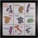 Patch Countries Multicolor with Black Framed Wall Art