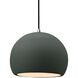 Radiance 1 Light 10 inch Pewter Green and Brushed Nickel Pendant Ceiling Light