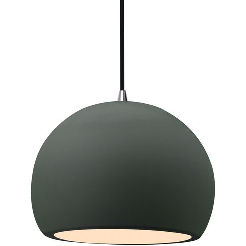 Radiance 1 Light 10 inch Pewter Green and Brushed Nickel Pendant Ceiling Light