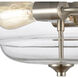 Calistoga 2 Light 13 inch Brushed Nickel Semi Flush Mount Ceiling Light