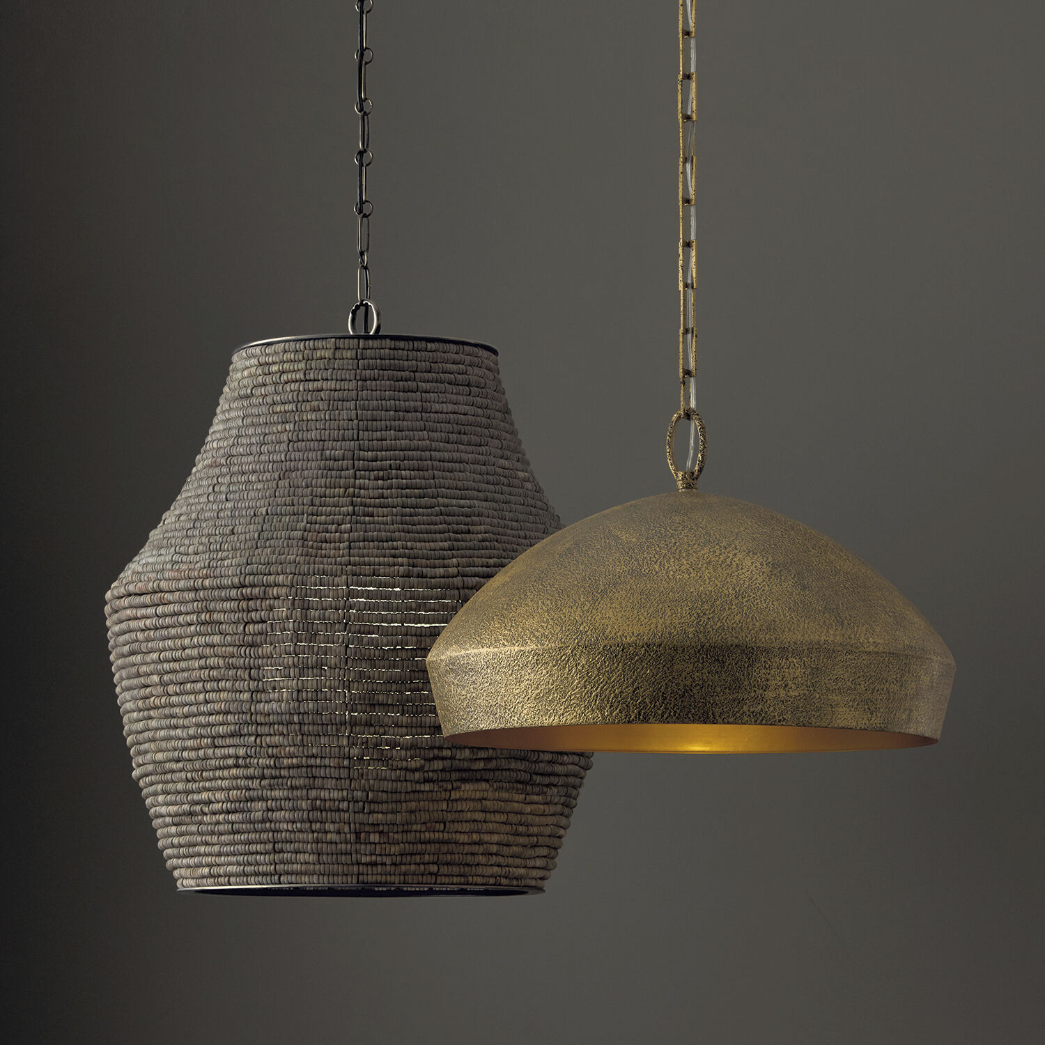 Savari 1 Light 22 inch Artisan Gold Pendant Ceiling Light