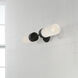 Devon 2 Light 5 inch Matte Black Sconce Wall Light