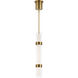 Sean Lavin Wit LED 3.9 inch Aged Brass Pendant Ceiling Light in 3 Glass, Integrated LED