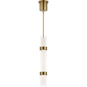Sean Lavin Wit LED 3.9 inch Aged Brass Pendant Ceiling Light in 3 Glass, Integrated LED
