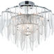 Glacier 9 Light 24 inch White/Polished Chrome Flush Mount Ceiling Light