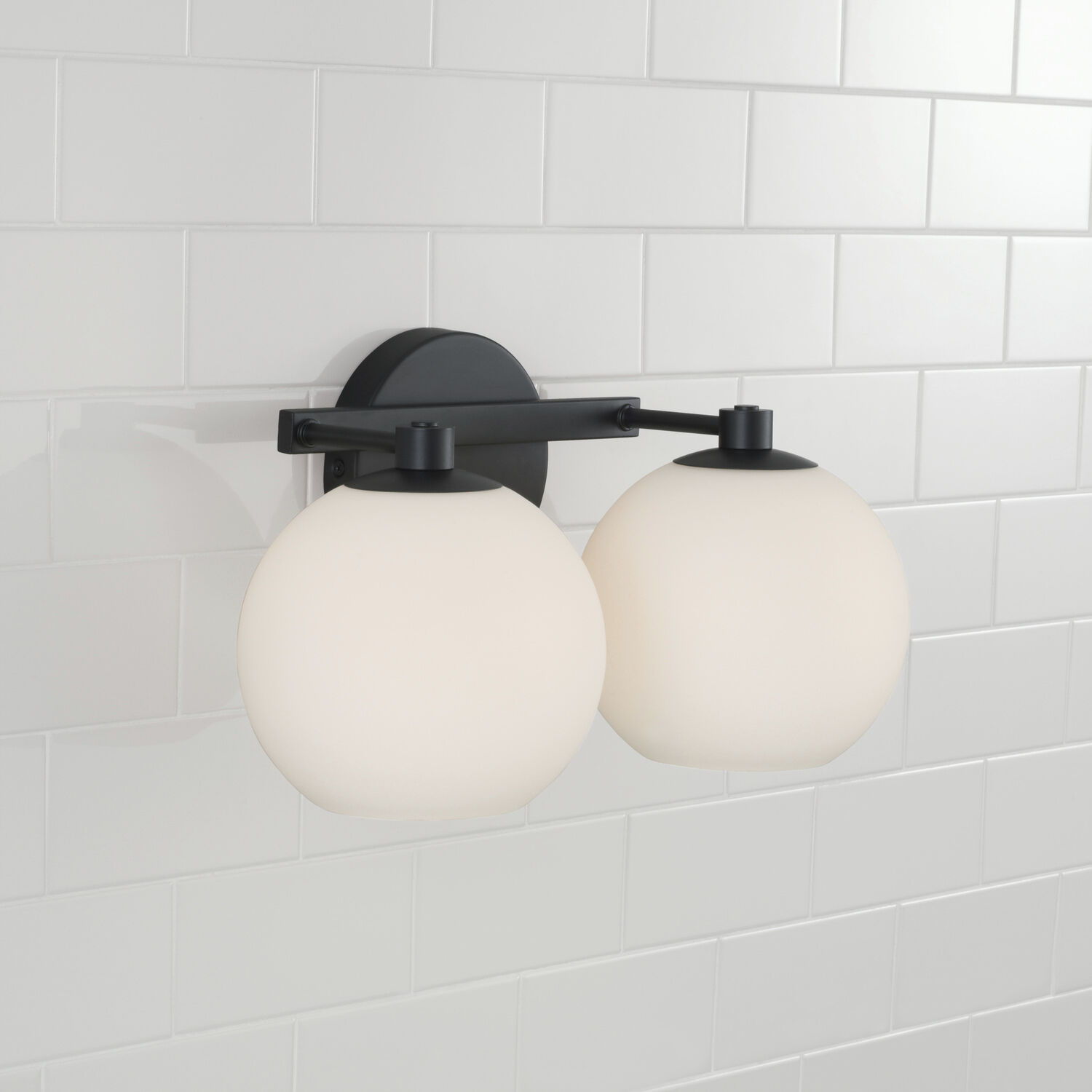 Ansley 2 Light 14.75 inch Matte Black Vanity Light Wall Light
