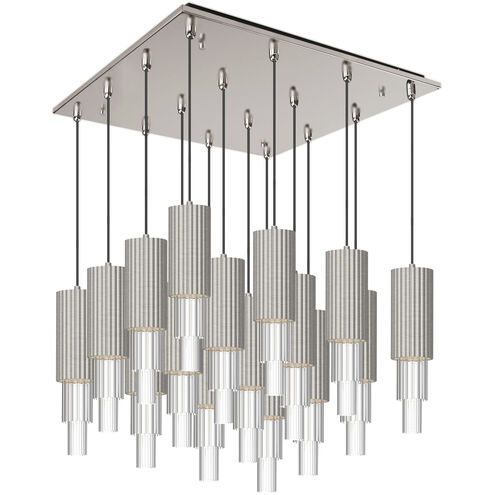 Alora Mood Bordeaux LED 19.75 inch Brushed Nickel Multi Pendant Ceiling Light