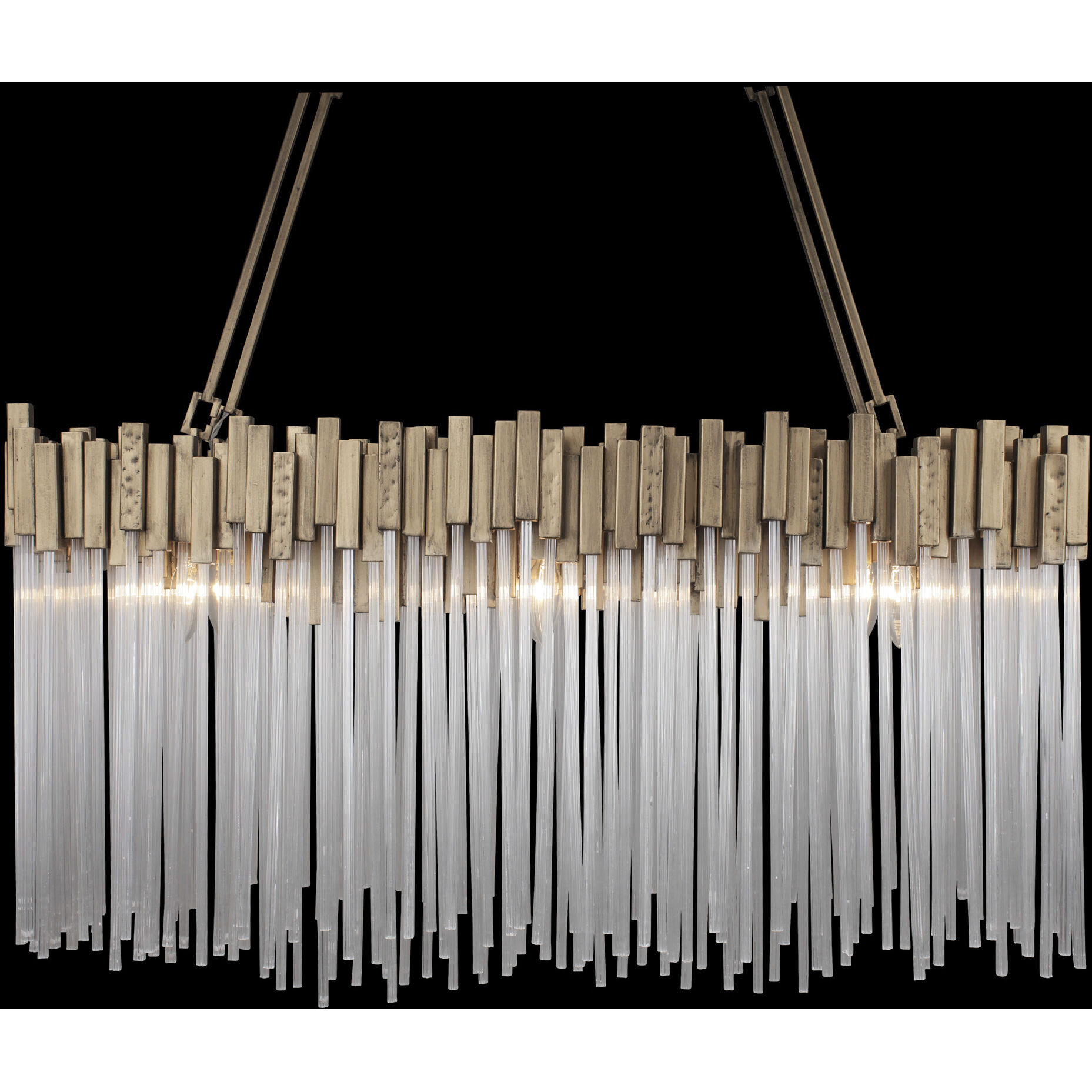 Matrix 6 Light 36.5 inch Havana Gold Linear Pendant Ceiling Light
