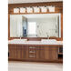 Fusion 6 Light 55.5 inch Brushed Nickel Vanity Light Wall Light in Rectangle, Incandescent, Opal Fusion