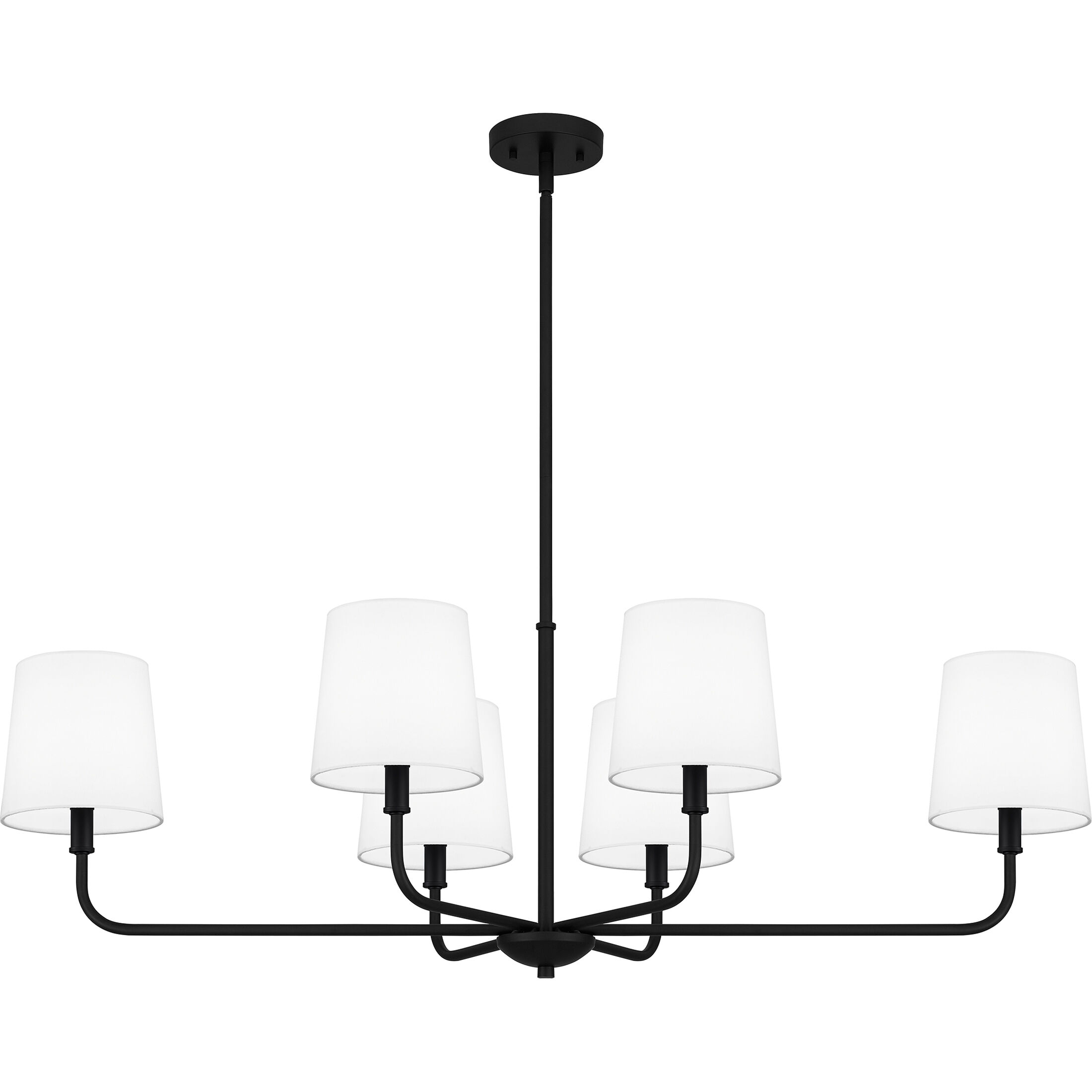 Gallagher 6 Light 42 inch Matte Black Island Light Ceiling Light