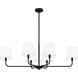 Gallagher 6 Light 42 inch Matte Black Island Light Ceiling Light