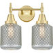 Caden 2 Light 15 inch Satin Brass Bath Vanity Light Wall Light