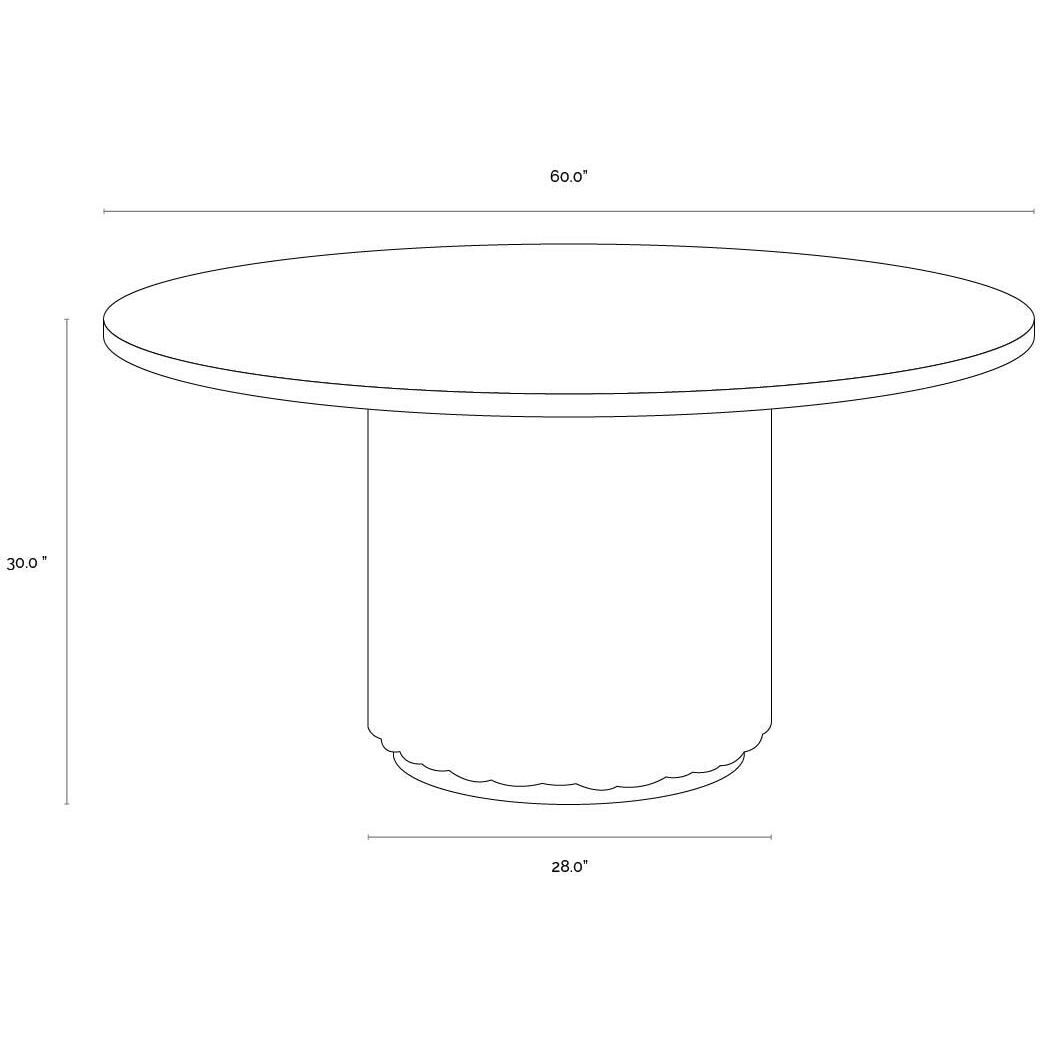 Riviera 60 X 30 inch Natural / Taupe Outdoor Dining Table