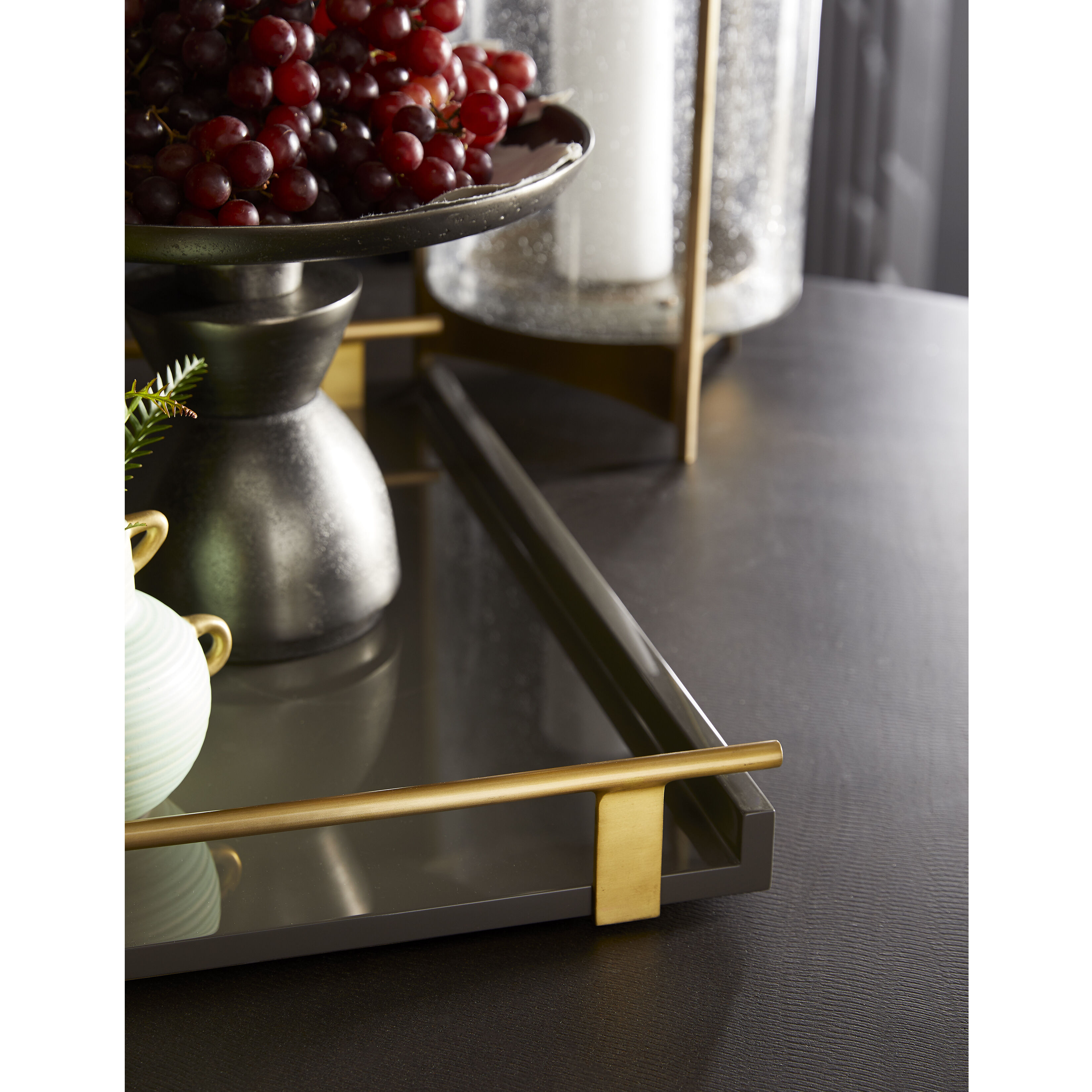 Archer Gray Lacquer Tray
