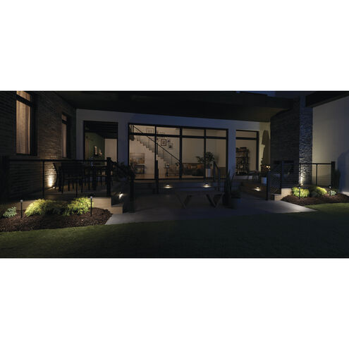 Independence 12 3.00 watt Textured Black Landscape 12V LED Path/Spread in 3000K