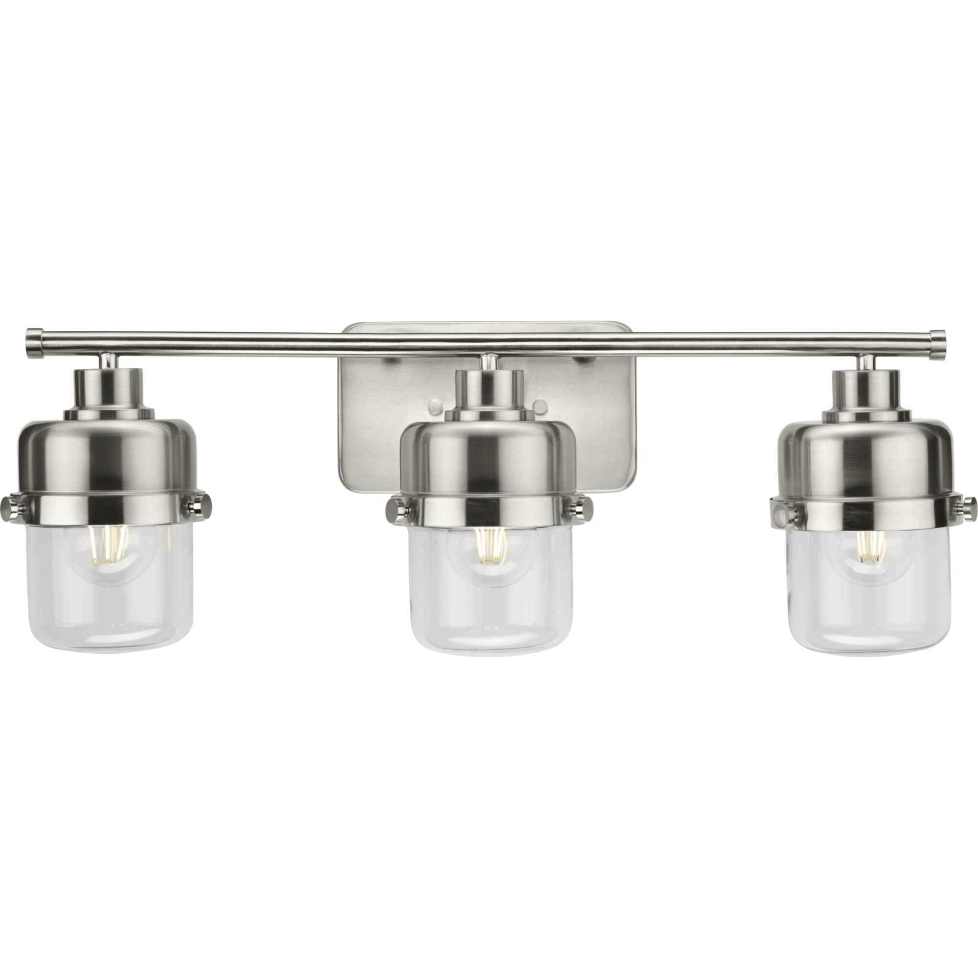 Beckner 3 Light 24.12 inch Brushed Nickel Bath Light Wall Light