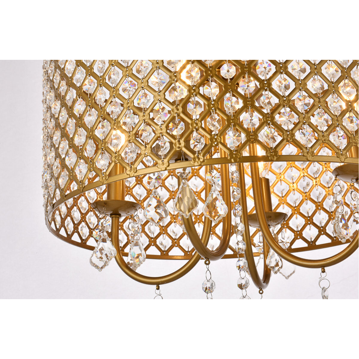 Elise 4 Light 17 inch Brass Pendant Ceiling Light