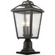 Bayland 3 Light 9.00 inch Post Light & Accessory