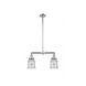 Franklin Restoration Canton 2 Light 21 inch Polished Chrome Chandelier Ceiling Light in Seedy Glass, Franklin Restoration