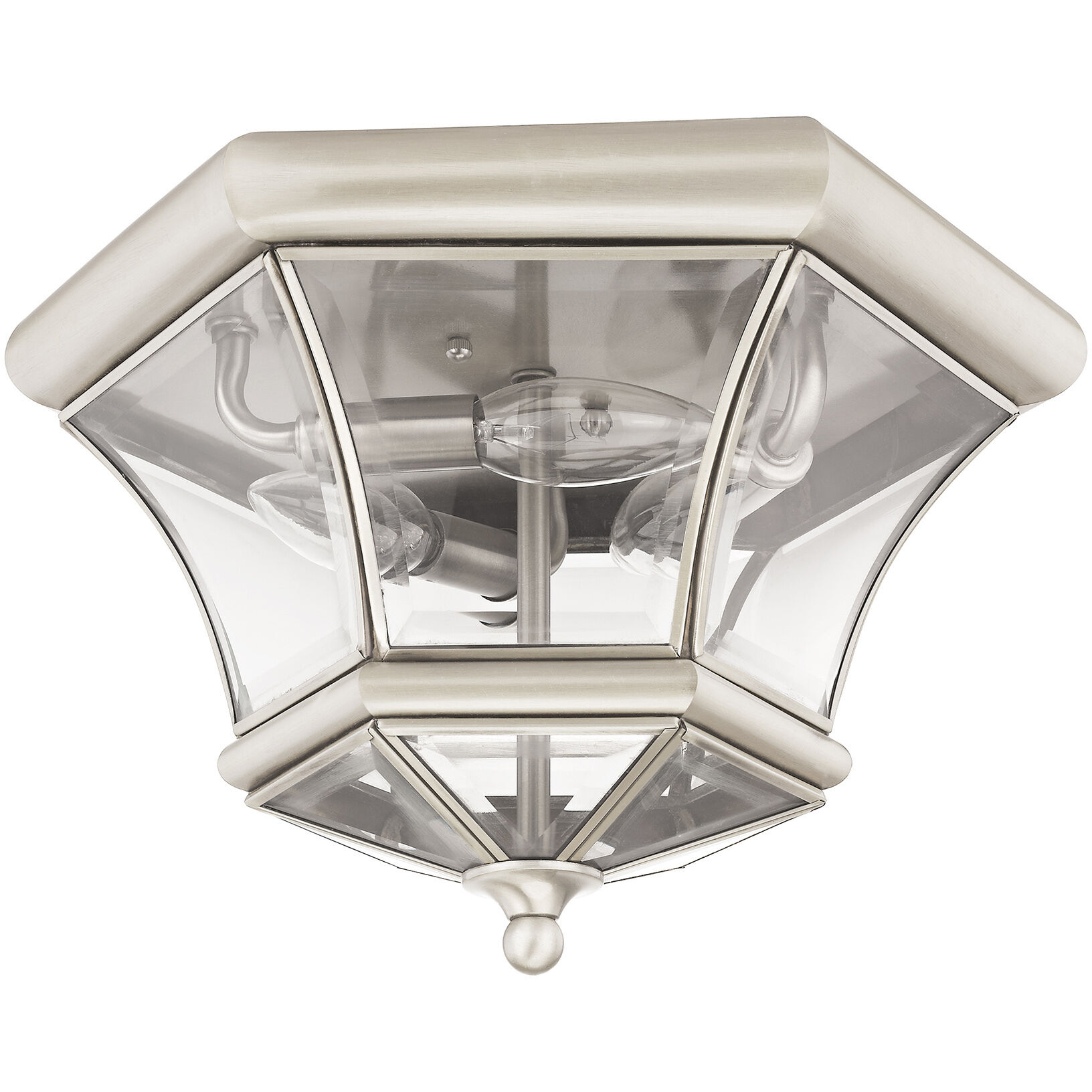 Monterey/Georgetown 3 Light 13 inch Brushed Nickel Outdoor Ceiling Mount