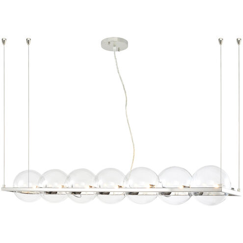 Ensemble 7 Light 8.25 inch Polished Nickel Linear Dining Chandelier Ceiling Light