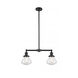 Franklin Restoration Olean 2 Light 22 inch Oil Rubbed Bronze Island Light Ceiling Light in Seedy Glass, Franklin Restoration